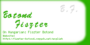 botond fiszter business card